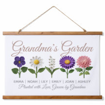 Personalised Grandma Crochet Style Birth Flower