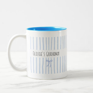 Personalised Grandma Custom Grandchild Name Two-Tone Coffee Mug