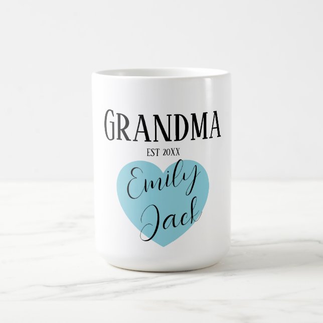Personalised Grandma Customs script Name Coffee Mug (Center)