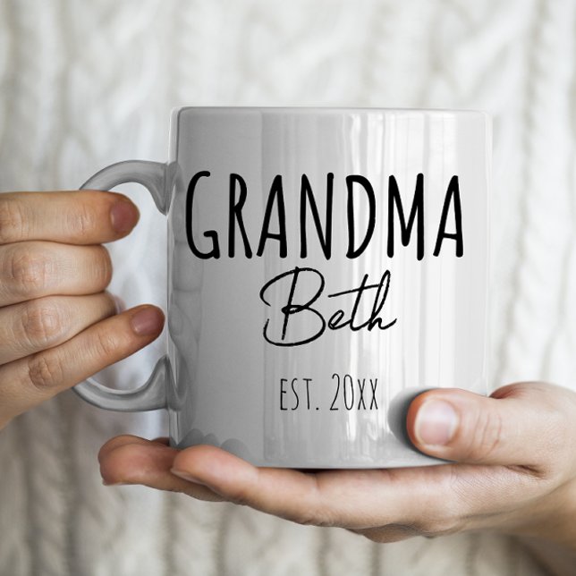 Personalised Grandma & Est. Year Coffee Mug (Creator Uploaded)