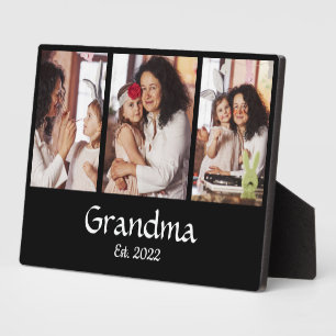 Personalised Grandma Established 3-Photo Collage Plaque
