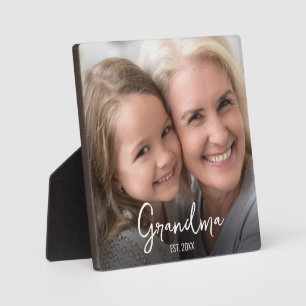 Personalised Grandma Established Year Photo Plaque