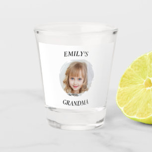 Personalised Grandma Granddaughte Photo Shot Glass