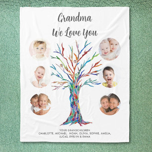 Personalised Grandma Keepsake Photo Fleece Blanket