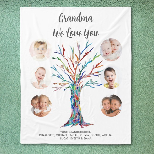 Personalised Grandma Keepsake Photo Fleece Blanket (Creator Uploaded)