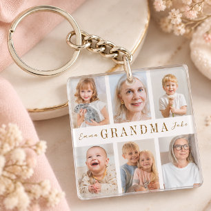Personalised Grandma Keychain Custom Photos