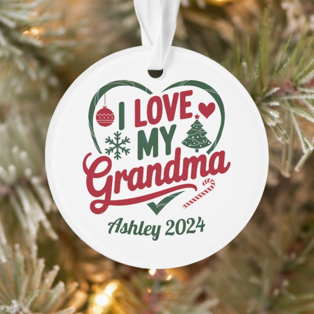 Personalised Grandma, Nana, Gigi, GMA, Custom Ornament (Tree)