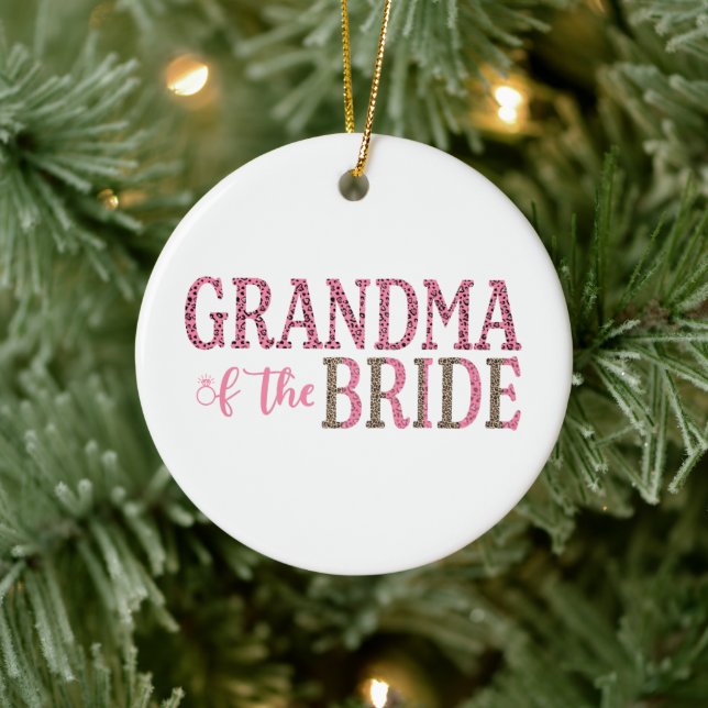 Personalised Grandma of Bride Gift  Ceramic Ornament (Tree)