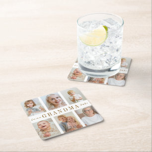 Personalised Grandma Paper Coaster   Custom Photos
