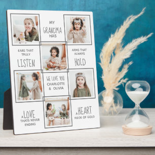 Personalised Grandma Photo Collage Grandmother Plaque