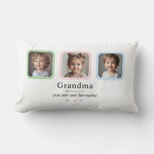 Personalised Grandma Photo | Custom Gift Lumbar Cushion (Front)