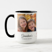 Personalised Grandma Photo Mug Black and White