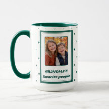Personalised Grandma Photo Mug Hunter Green