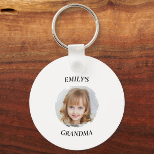 Personalised Grandma Photo & Text Keychain