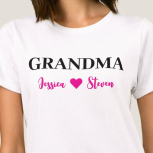 Personalised Grandma Script T-Shirt