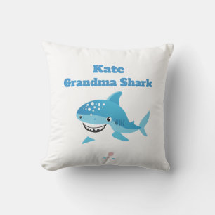 Personalised Grandma Shark Custom Name Cushion