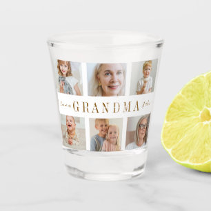 Personalised Grandma Shot Glass Photos