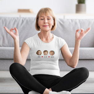 Personalised Grandma T-Shirt with Grandkids Faces 