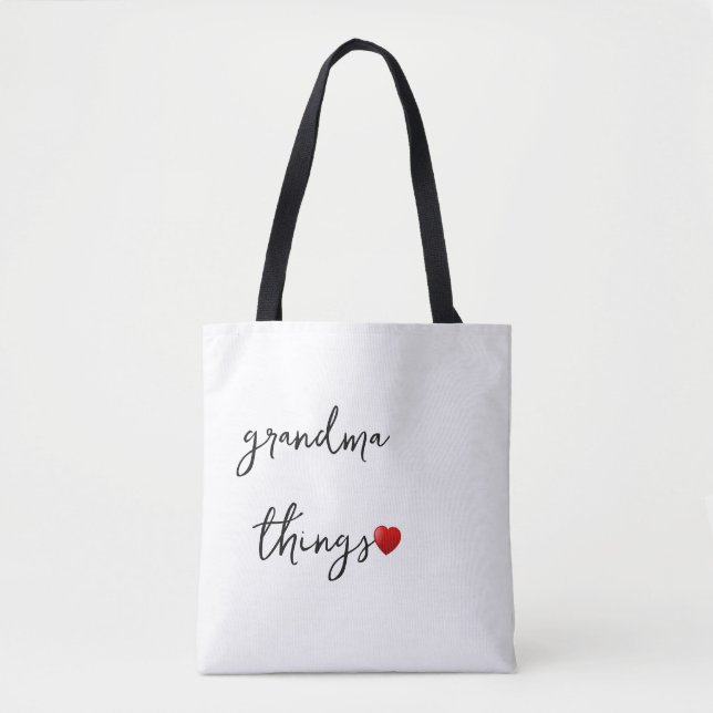 Personalised Grandma Things Bag – Unique Gift for  (Front)