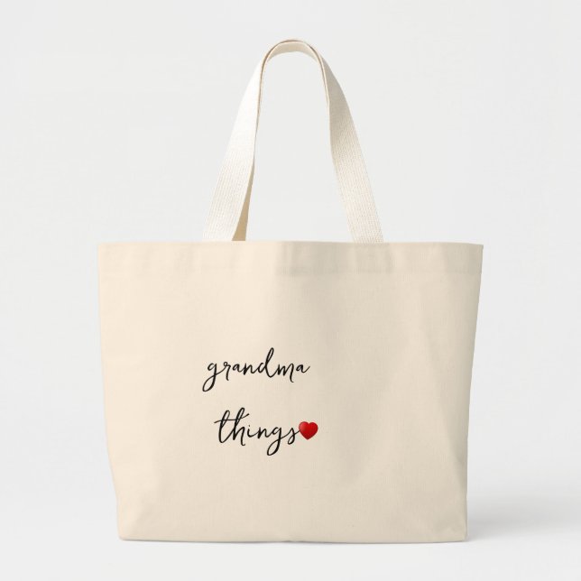 Personalised Grandma Things Bag – Unique Gift for  (Front)