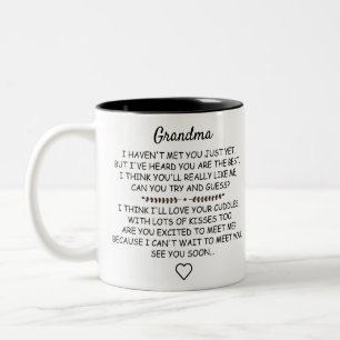 Personalised Grandma To Be from Bump Mothers day Two-Tone Coffee Mug