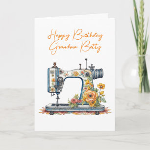 Personalised Grandma's Birthday   Vintage Card