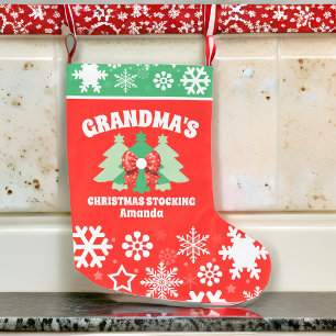 Personalised Grandma's Christmas Gift Large Christmas Stocking