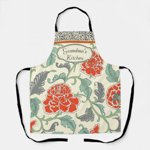 Personalised Grandmas kitchen Japanese floral  Apron