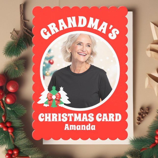 Personalised Grandma's Photo Christmas Holiday Card (Creator Uploaded)