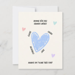 Personalised Grandmother’s Day Grandkids’ Names Card