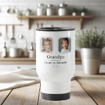 Personalised Grandpa  | 2 Grandkids Photo Gift Travel Mug<br><div class="desc">Make Grandpa’s coffee breaks extra special with this custom travel mug featuring two sweet photos of his grandchildren. The design includes the heartwarming phrase “Grandpa, you are our favourite” and soft pastel frames for each child’s image. Durable and spill-proof, it’s the perfect gift for birthdays, Father's Day, or just because...</div>