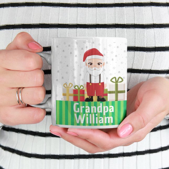 Personalised Grandpa Christmas Gift Snowy Holiday Coffee Mug (Creator Uploaded)