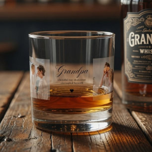 Personalised Grandpa Custom Photo Whiskey Glass