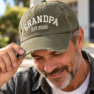 Personalised Grandpa EST. Year Embroidered Hat