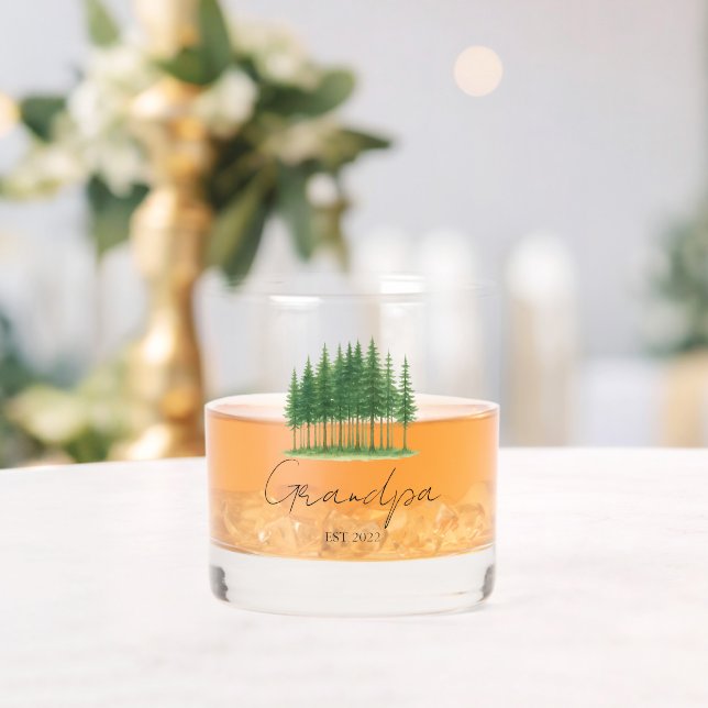 Personalised “Grandpa est. [Year]” Rocks Glass (Insitu (Wedding))