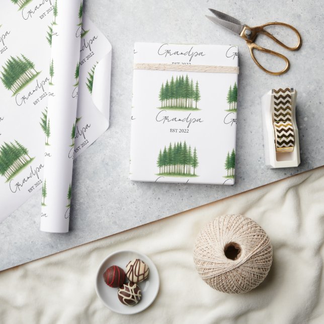 Personalised “Grandpa Est. [Year]” Wrapping Paper (Crafts)