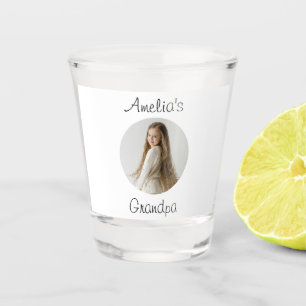 Personalised Grandpa Gift – Grandchild Face -  Shot Glass