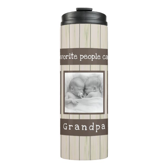 Personalised Grandpa Gifts - Photo Thermal Tumbler (Front)