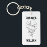 Personalised Grandpa Grandchild Gift Grandfather Key Ring<br><div class="desc">Personalised Grandpa Key Chain Gift,  Present for Grandfather Keychain Keys,  Fist Bump With Kid's Name,  Father's Day From Son Daughter,  Custom Kids Hands Children Grandchildren,  New Abuelo Papa Baby's First,  Grandson Granddaughter right hand left,  grandchildren's Kid Names Fathers Baby,  Grandchild's grandson's Pa Pa Padre,  granddaughter's Dada One Christmas Birthday</div>