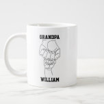 Personalised Grandpa Grandchild Gift Grandfather Large Coffee Mug<br><div class="desc">Personalised Grandpa Coffee Mug Gift,  Present for Grandfather Giant Jumbo,  Fist Bump With Kid's Name,  Father's Day From Son Daughter,  Custom Kids Hands Children Grandchildren,  New Abuelo Papa Baby's First,  Grandson Granddaughter right hand left,  grandchildren's Kid Names Fathers Baby,  Grandchild's grandson's Pa Padre Cup,  granddaughter's One Christmas Birthday</div>