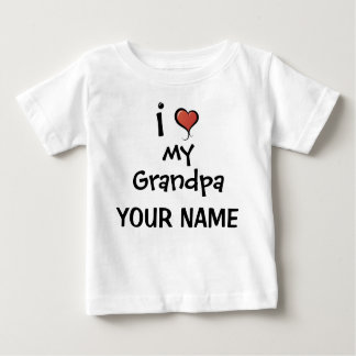 Personalised Grandpa Love Baby T-Shirt