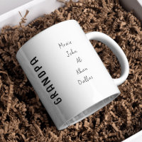 Personalised Grandpa Mug with Grandkids Names