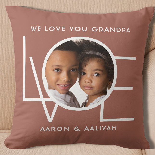 Personalised Grandpa Photo Cushion (Creator Uploaded)