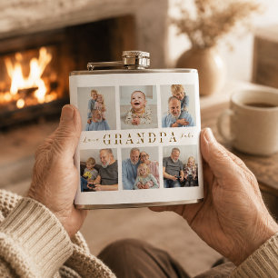 Personalised Grandpa Vinyl Wrapped Flask