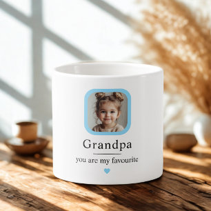 Personalised Grandpa with 1 Grandkid Gift Espresso Cup