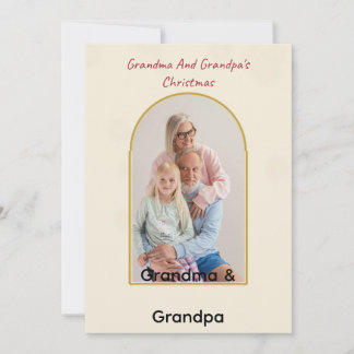 Personalised Grandparents Christmas Arch Holiday Card
