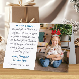 Personalised Grandparents Christmas Poem Photo Holiday Card