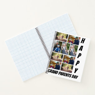 Personalised Grandparents Day 9 Photo Collage Notebook