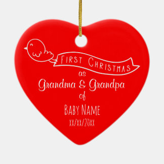 Personalised Grandparents First Christmas Ornament
