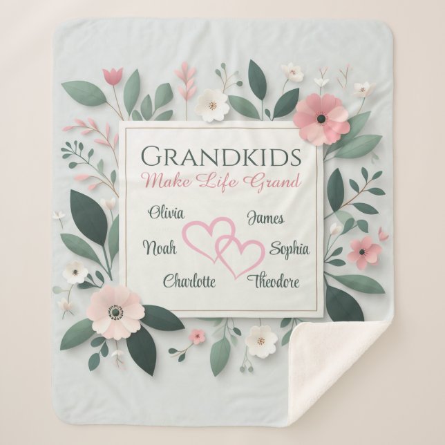 Personalised Grandparents Name blanket (Front)